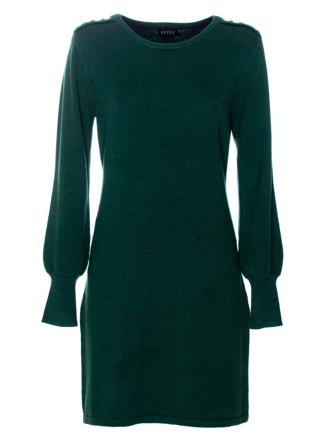 ABITO MAGLIERIA PUNTO TESSUTO CON BOTTONI, 2 TG - DARK GREEN